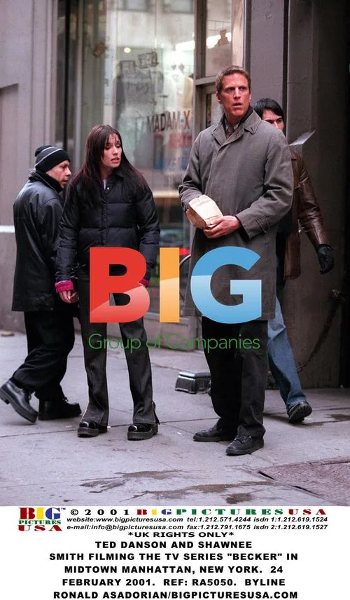 Ted Danson and Shawnee Smith filming "Becker"