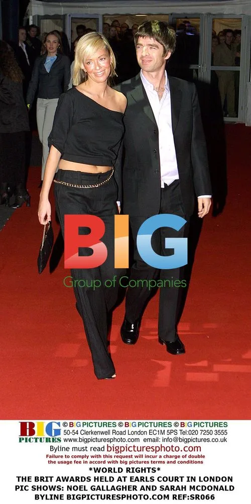 Noel Gallagher and Sarah McDonald at BRIT Awards