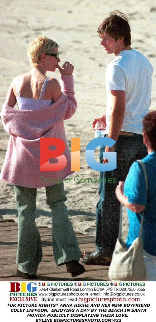 Anna Heche and new boyfriend Coley Laffoon at the beach