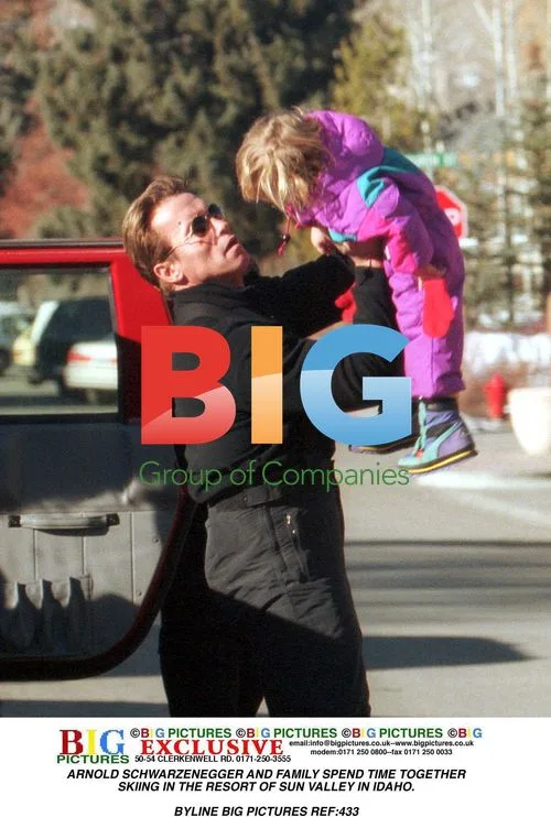 Arnold Schwarzenegger Skiing with Family