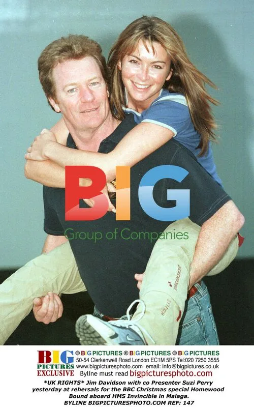 Jim Davidson and Suzi Perry at BBC Christmas special rehearsals