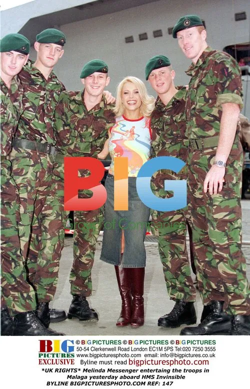 Melinda Messenger on HMS Invincible in Malaga