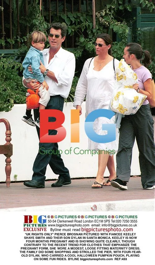 Pierce Brosnan and family out in Santa Monica