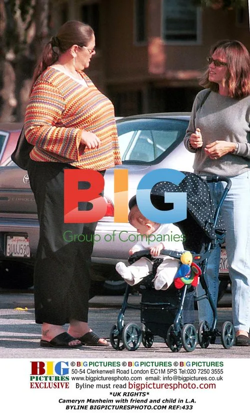 Cameryn Manheim with friend and child in L.A.