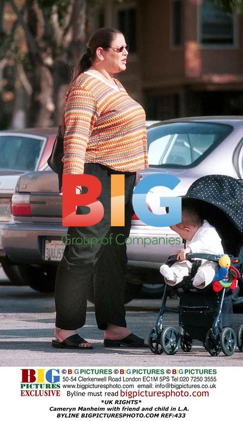 Cameryn Manheim with friend and child in L.A.