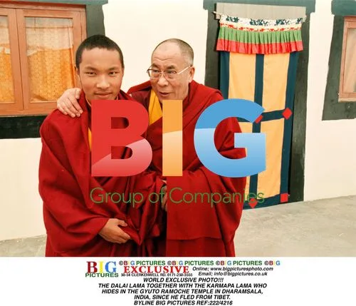 Dalai Lama and Karmapa Lama in Dharamsala