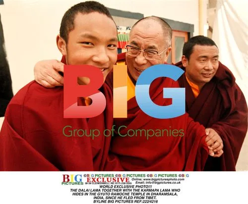 Dalai Lama and Karmapa Lama in Dharamsala, India