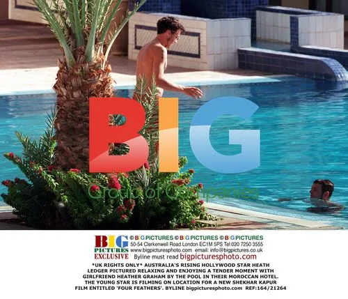 Heath Ledger and Heather Graham Poolside in Morocco