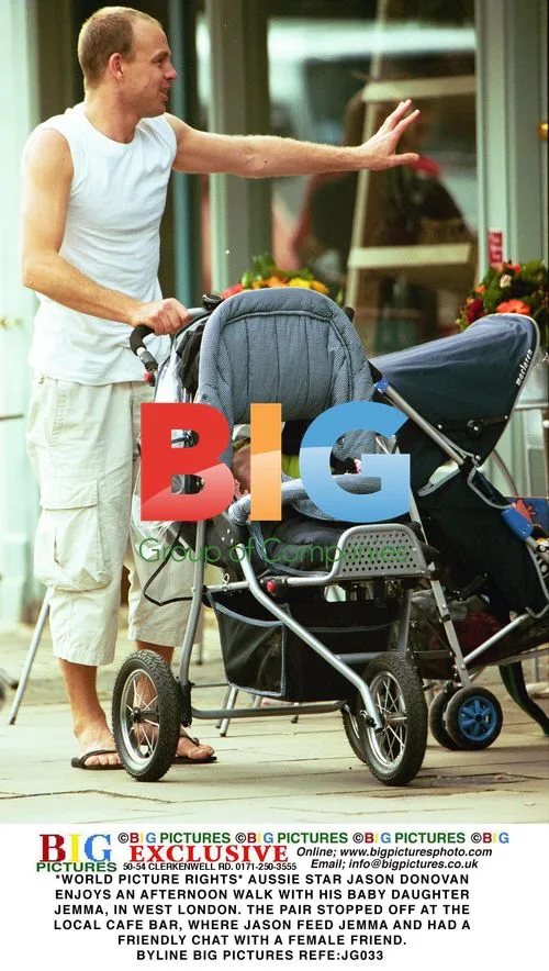 Jason Donovan with daughter Jemma in London