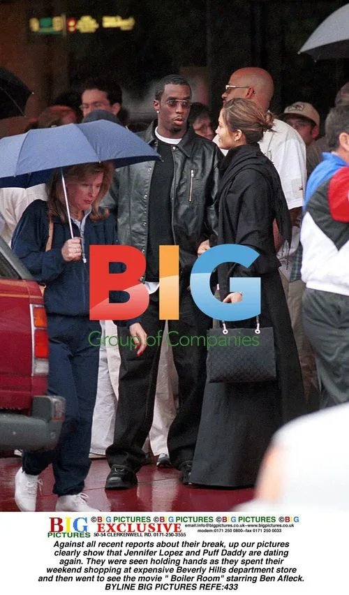 Jennifer Lopez and Puff Daddy Spotted Shopping and Seeing a Movie