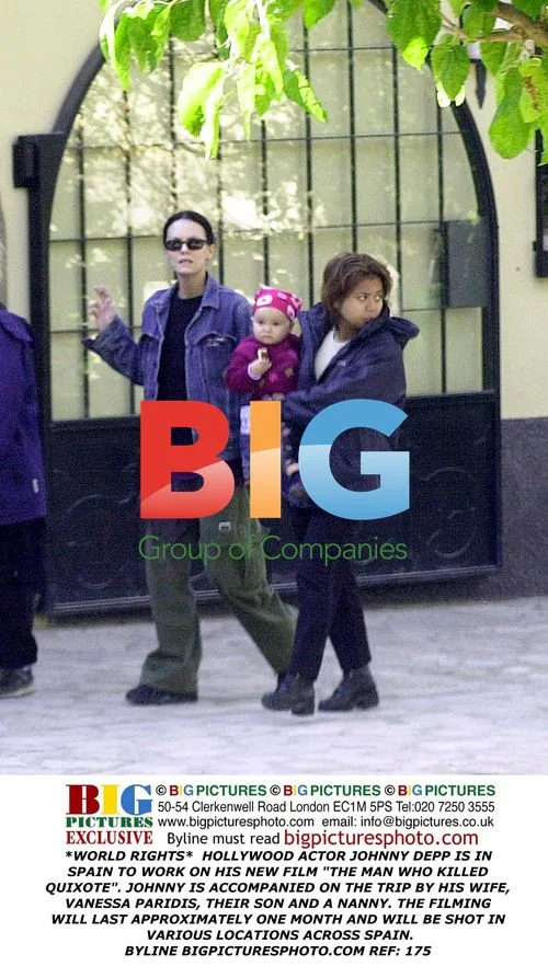 Johnny Depp on Spain film set with family