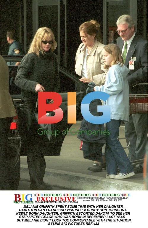 Melanie Griffith visits daughter Dakota and ex Don Johnson's new baby