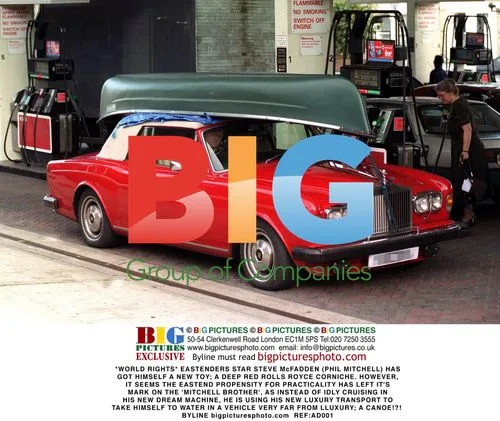 Steve McFadden spotted in Rolls Royce and Canoe