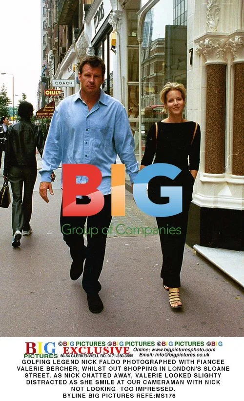 Nick Faldo and Valerie Bercher Shopping in London