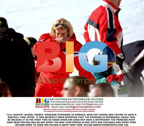 Princess Stephanie Skiing in France