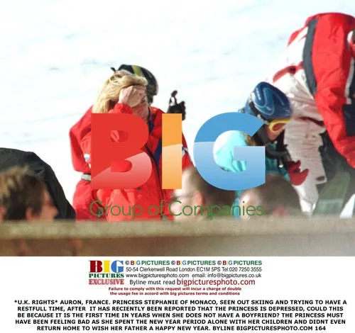 Princess Stephanie of Monaco Skiing in Auron