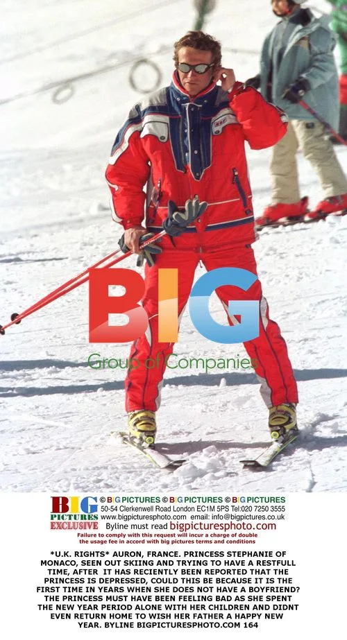 Princess Stephanie of Monaco Skiing in Auron
