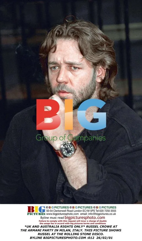 Russel Crowe at Armani Party in Milan