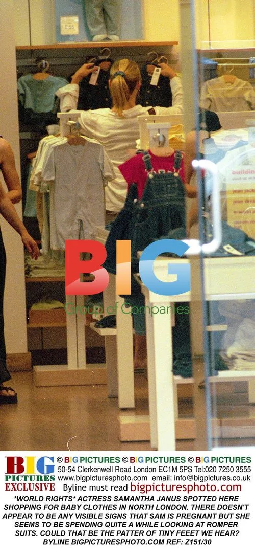 Samantha Janus Shops for Baby Clothes