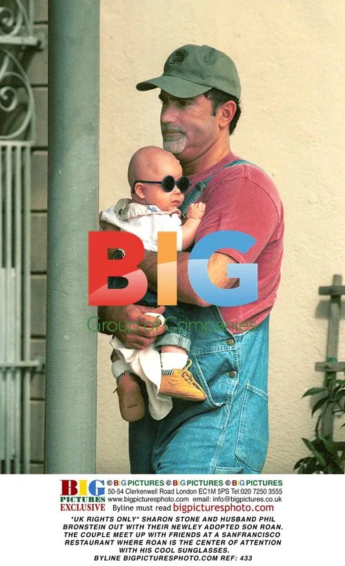 Sharon Stone and husband with adopted son Roan