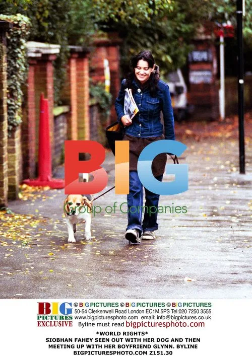 Siobhan Fahey seen with dog and boyfriend Glynn