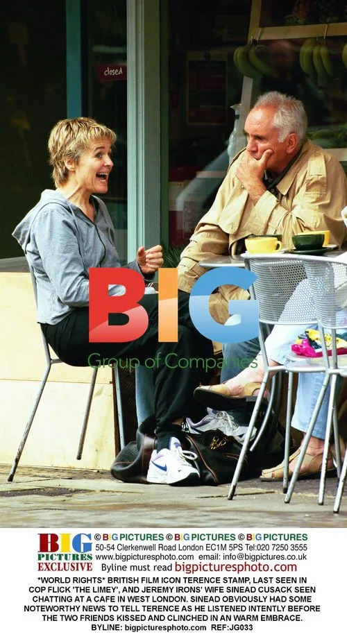 Terence Stamp and Sinead Cusack meet at West London cafe