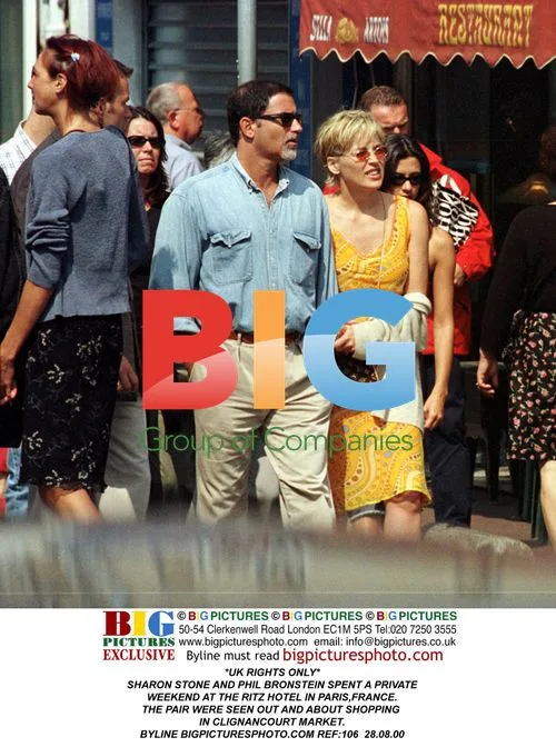 Sharon Stone and Phil Bronstein shop in Paris