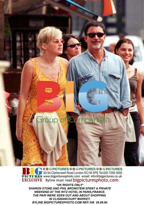 Sharon Stone and Phil Bronstein in Paris