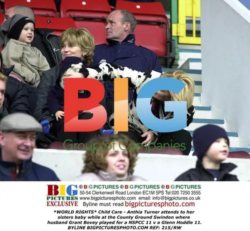 Anthia Turner attends sister's baby at NSPCC charity match