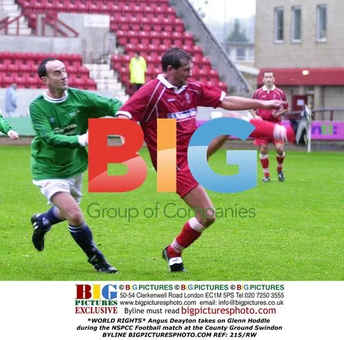 Angus Deayton and Glenn Hoddle at NSPCC Charity Match