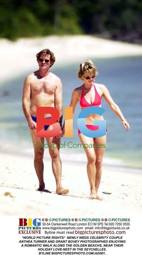 Anthea Turner and Grant Bovey on Beach