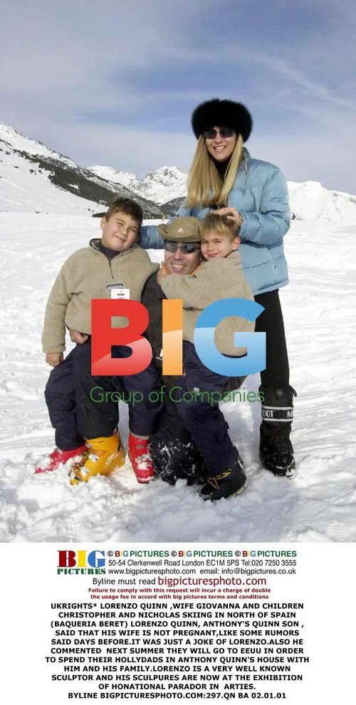 Lorenzo Quinn and Family Skiing in Spain