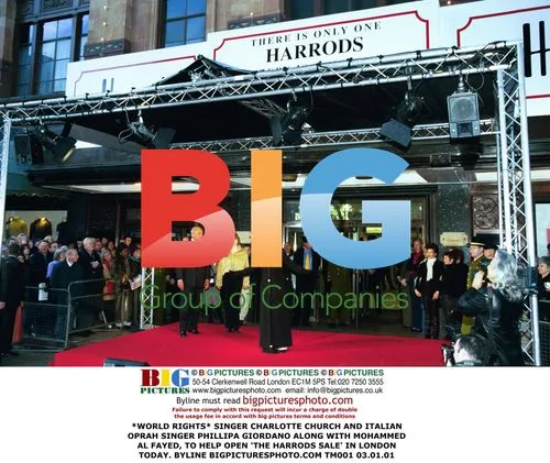 Charlotte Church, Phillipa Giordano, Mohammed Al Fayed Open Harrods Sale