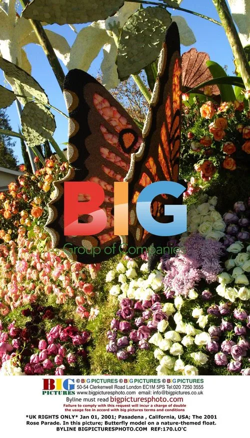 Butterfly Model on Rose Parade Float