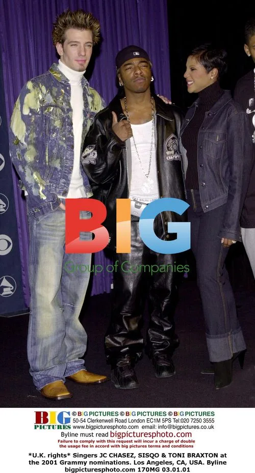 Singers JC Chasez, Sisqo & Toni Braxton at 2001 Grammys