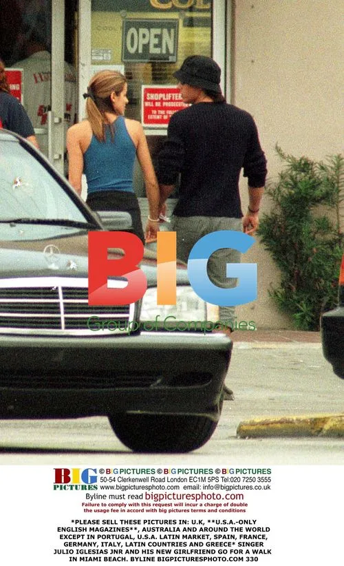 Julio Iglesias Jr. and Girlfriend Walk in Miami Beach