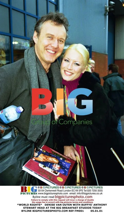 Denise Van Outen and Anthony Stewart Head at Big Breakfast Studios