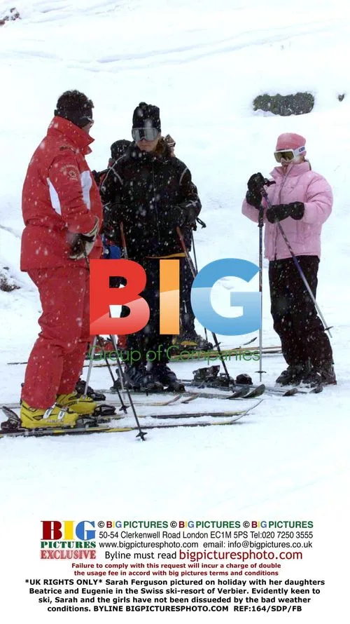 Sarah Ferguson with daughters in Verbier