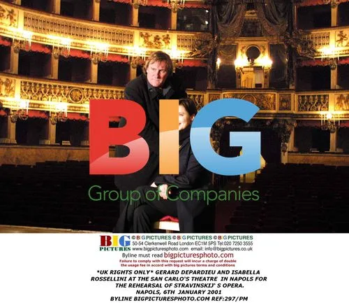 Gerard Depardieu and Isabella Rossellini at San Carlo Theatre