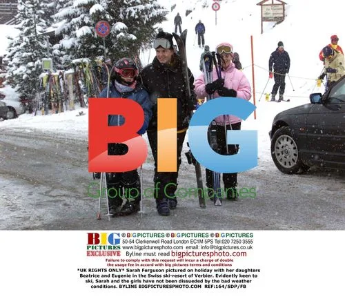 Sarah Ferguson and Daughters Ski in Verbier
