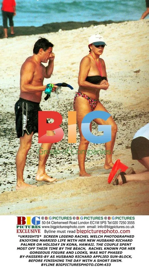 Rachel Welch Enjoys Beach Vacation with Husband