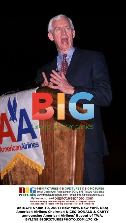 Donald Carty Announces American Airlines' TWA Buyout