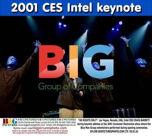 Intel CEO Craig Barrett at 2001 CES show