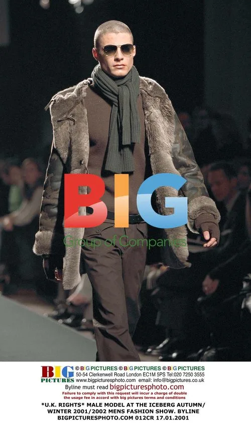 Male model at Iceberg Fashion Show