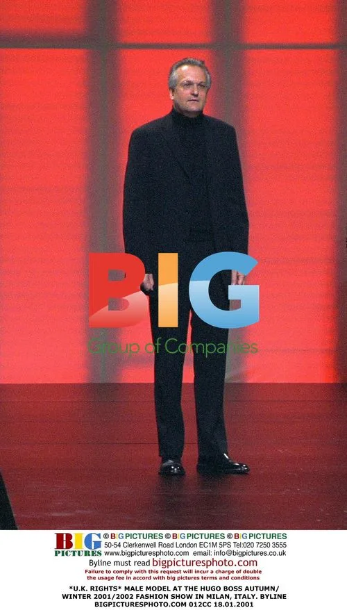 Male model at Hugo Boss fashion show