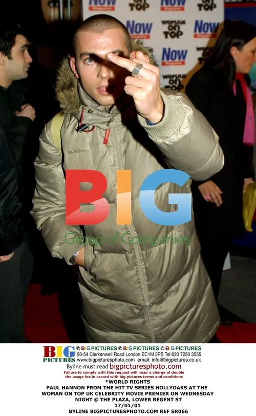 Paul Hannon of Hollyoaks at UK Premiere