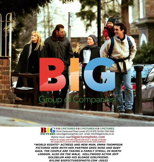 Emma Thompson, Greg Wise, and Jeff Goldblum on Family Stroll