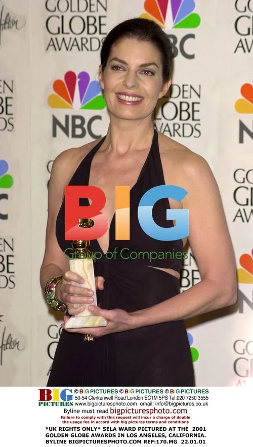 Sela Ward at 2001 Golden Globe Awards