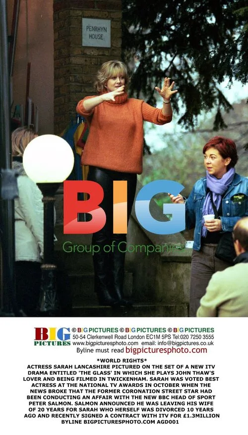 Sarah Lancashire on set of "The Glass"