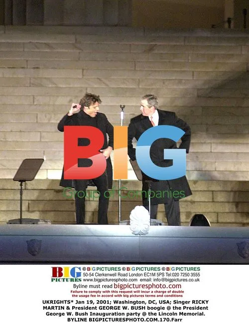 Ricky Martin and George W. Bush dance at inauguration